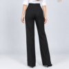00 PLAIN BK 4 Black Parallel-Fit Formal Pant