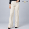 Cream Parallel-Fit Formal Pant