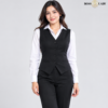 Sleeveless Blazer Black Waistcoat