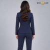 Deep Navy Stand-Collar Formal Blazer