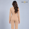 102 CML 3 Camel Stand-Collar Formal Blazer