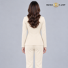 Cream Stand-Collar Formal Blazer