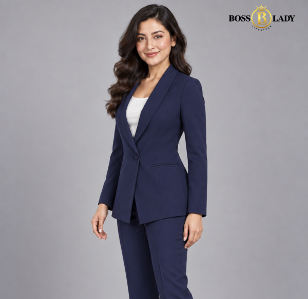104 BL 4 Deep Navy Shawl Lapel Formal Blazer