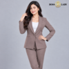 Dusty Brown Shawl Lapel Formal Blazer