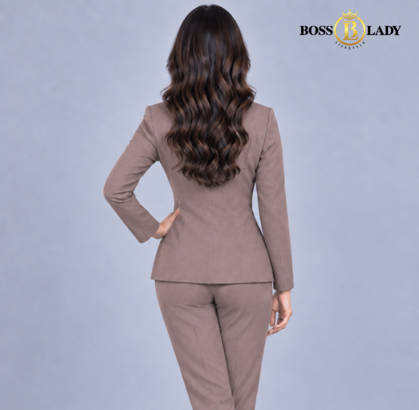 Dusty Brown Shawl Lapel Formal Blazer