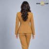 Camel Brown Shawl Lapel Formal Blazer
