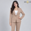 Camel Shawl Lapel Formal Blazer