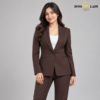 Coffee Brown Shawl Lapel Formal Blazer