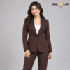 Coffee Brown Shawl Lapel Formal Blazer