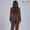 Coffee Brown Shawl Lapel Formal Blazer