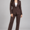 Coffee Brown Shawl Lapel Formal Blazer