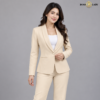 Cream Shawl Lapel Formal Blazer