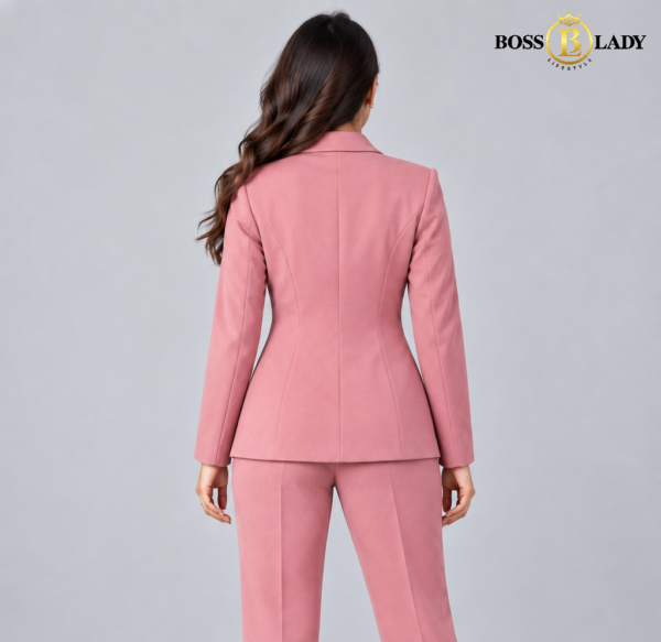 Rose Pink Shawl Lapel Formal Blazer