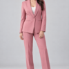 Rose Pink Shawl Lapel Formal Blazer