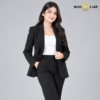 Classic Single-Breasted Black Formal Blazer