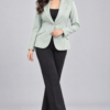Women's Single-Breasted Mint Green Formal Blazer