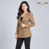 FC-230-BR Double-Breasted Peaked-Lapel Brown Blazer