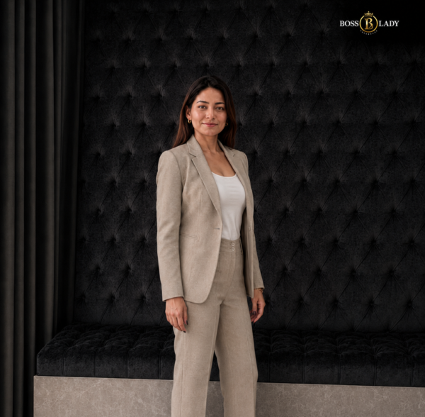 Beige Formal Blazer