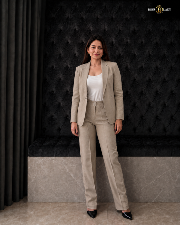 Beige Formal Blazer