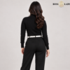 Classic High-Neck Knit Black Sweater