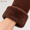 Classic High-Neck Knit Brown Sweater