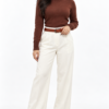 Classic High-Neck Knit Brown Sweater