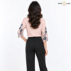 Blush Pink Botanical Print Soft Cotton Shirt