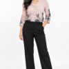 Blush Pink Botanical Print Soft Cotton Shirt