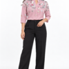 Dusty Pink Floral & Butterfly Print Soft Cotton Shirt