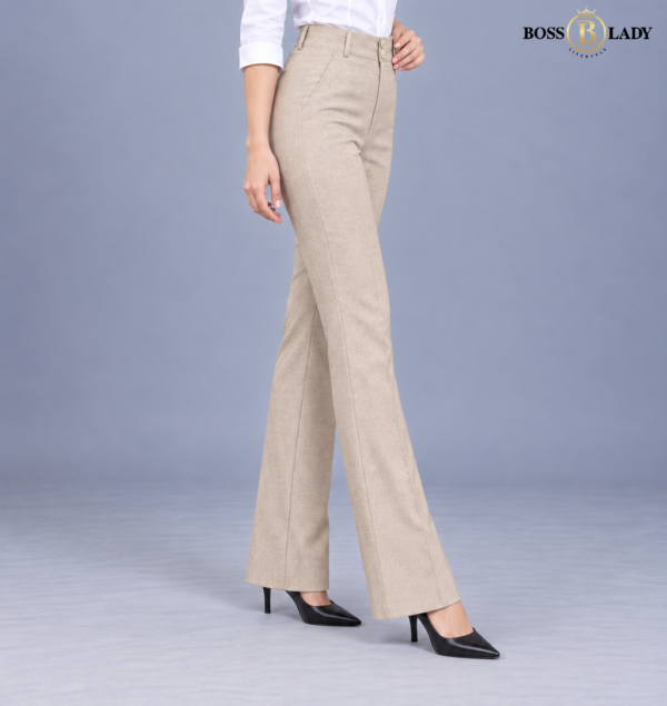 Beige Belly-Straight Formal Pant