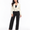Cream Double-Breasted Cropped Waistcoat