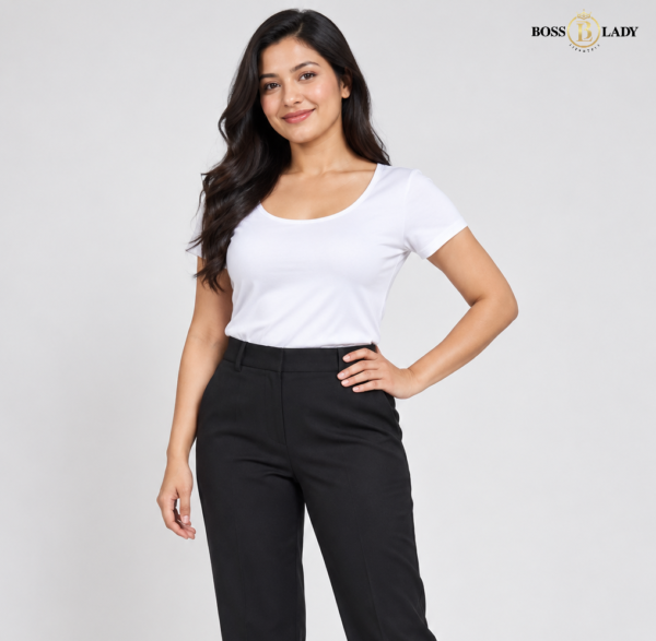 Essential White Scoop-Neck Top