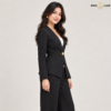 Black Single Button Linin Coat