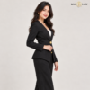 Black Single Button Linin Coat
