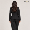 Black Single Button Linin Coat