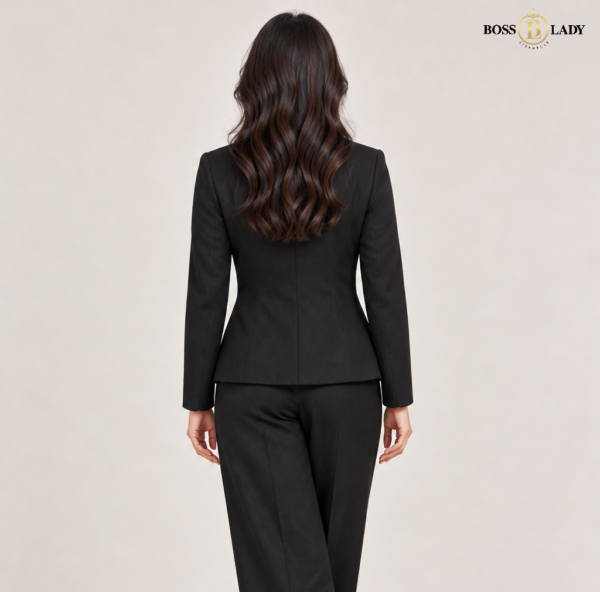 Black Single Button Linin Coat