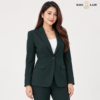 Forest Green Single-Breasted Blazer