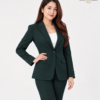 Forest Green Single-Breasted Blazer
