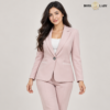 Blush Pink Single-Breasted Blazer