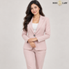 Blush Pink Single-Breasted Blazer