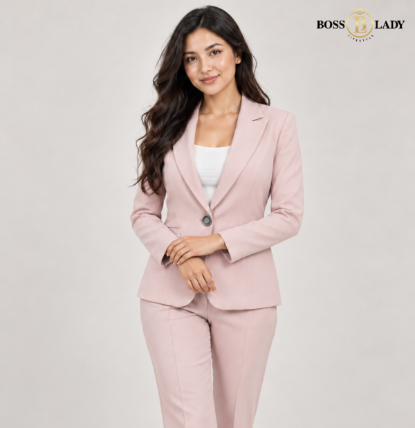 Blush Pink Single-Breasted Blazer