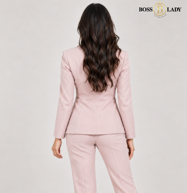 Blush Pink Single-Breasted Blazer
