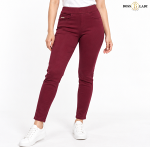 Maroon Slim-Fit Jeggings