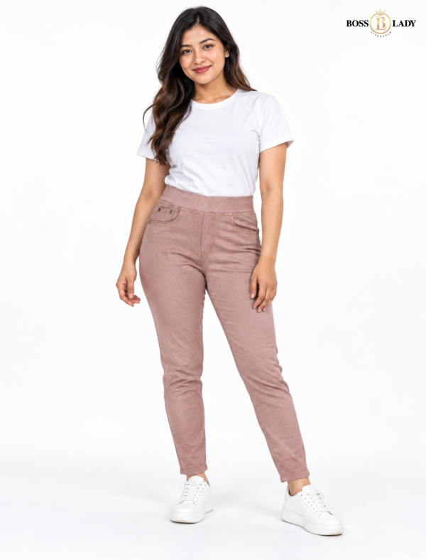 JJ PK 5 Pink Slim-Fit Jeggings