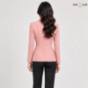 P PINK 4 Dusty Rose Pink Clasp-Detail Blazer
