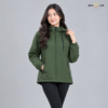 Green Zip-Up Windbreaker Jacket