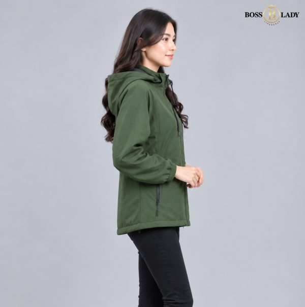 Green Zip-Up Windbreaker Jacket