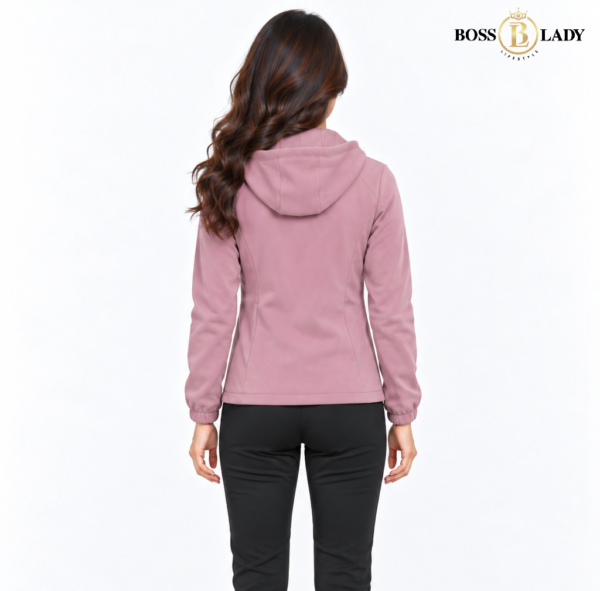 Light Pink Zip-Up Windbreaker Jacket