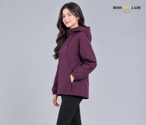 Purple Zip-Up Windbreaker Jacket
