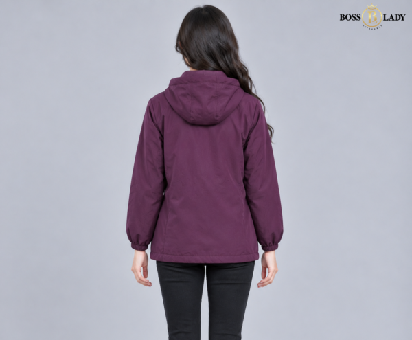 Purple Zip-Up Windbreaker Jacket